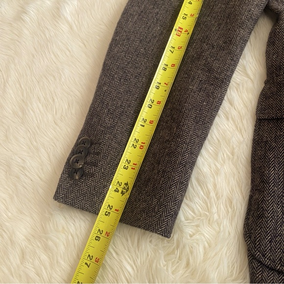 Merona 2 Piece Men’s Brown Tweed Sport Coat Blazer Slim & Matching Vest | Medium - Picture 10 of 11